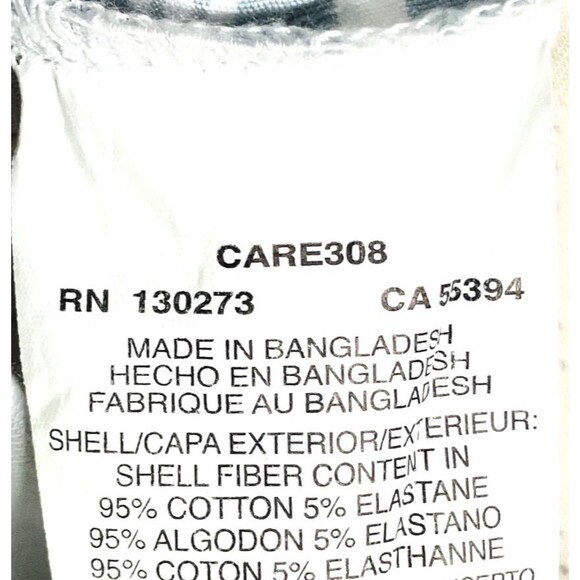 Lee Denim Jean Skirt Skort Stripe Gray White 14 M - Picture 12 of 12